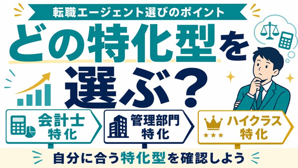 会計士特化か、管理部門特化か、ハイクラス特化かを確認する